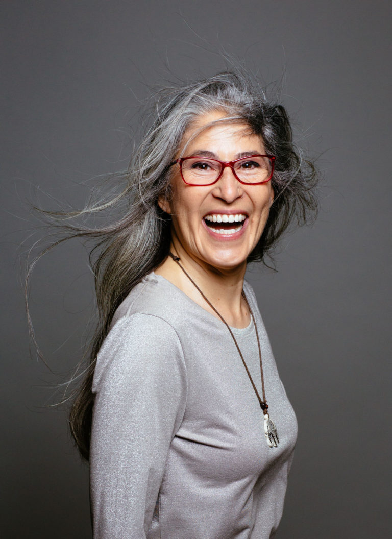 Aliza Sherman, 53, digital entrepreneur, color, grey background