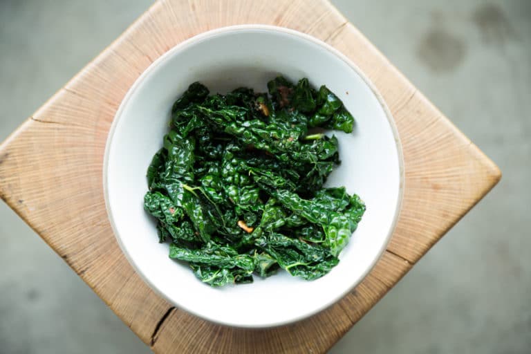 Kale with Anchovies and Garlic: Super Food Side Dish