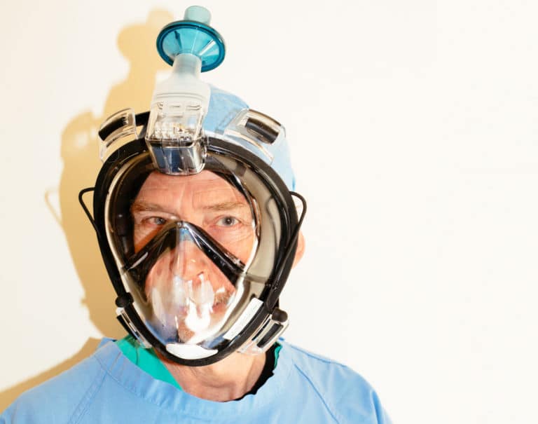 Creating Solutions: Re-Purposed Snorkel Mask as PPE