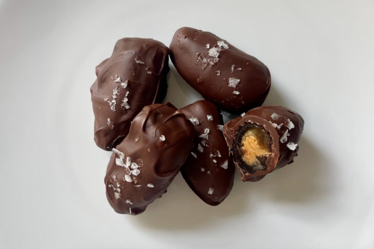 Chocolate-Covered Peanut Butter-Filled Dates AKA Healthy Snickers