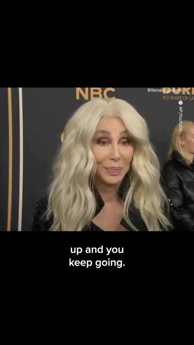 “I have failed so many times. You cry and then you get up and you keep going.” — Cher, 77

What have you learned about failure? Do you have that “keep going” attitude?

Video from: @shelleyzalis 

#cher #inspiration #inspiring #failure #getbackup #over50 #over60 #over70 #weareageist